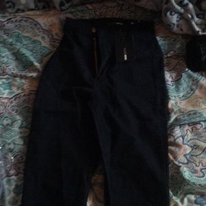 Super high waist-dark denim